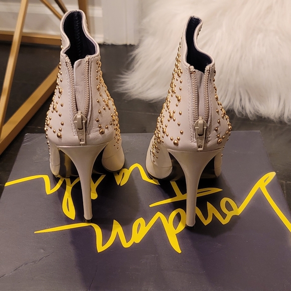 London Trash Heeled Studded Boots Booties Size 8 - Picture 9 of 9